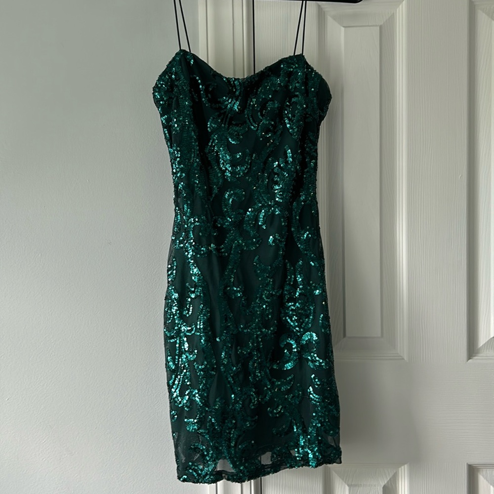 Windsor green sequence dress